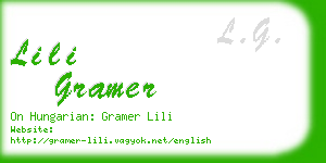 lili gramer business card